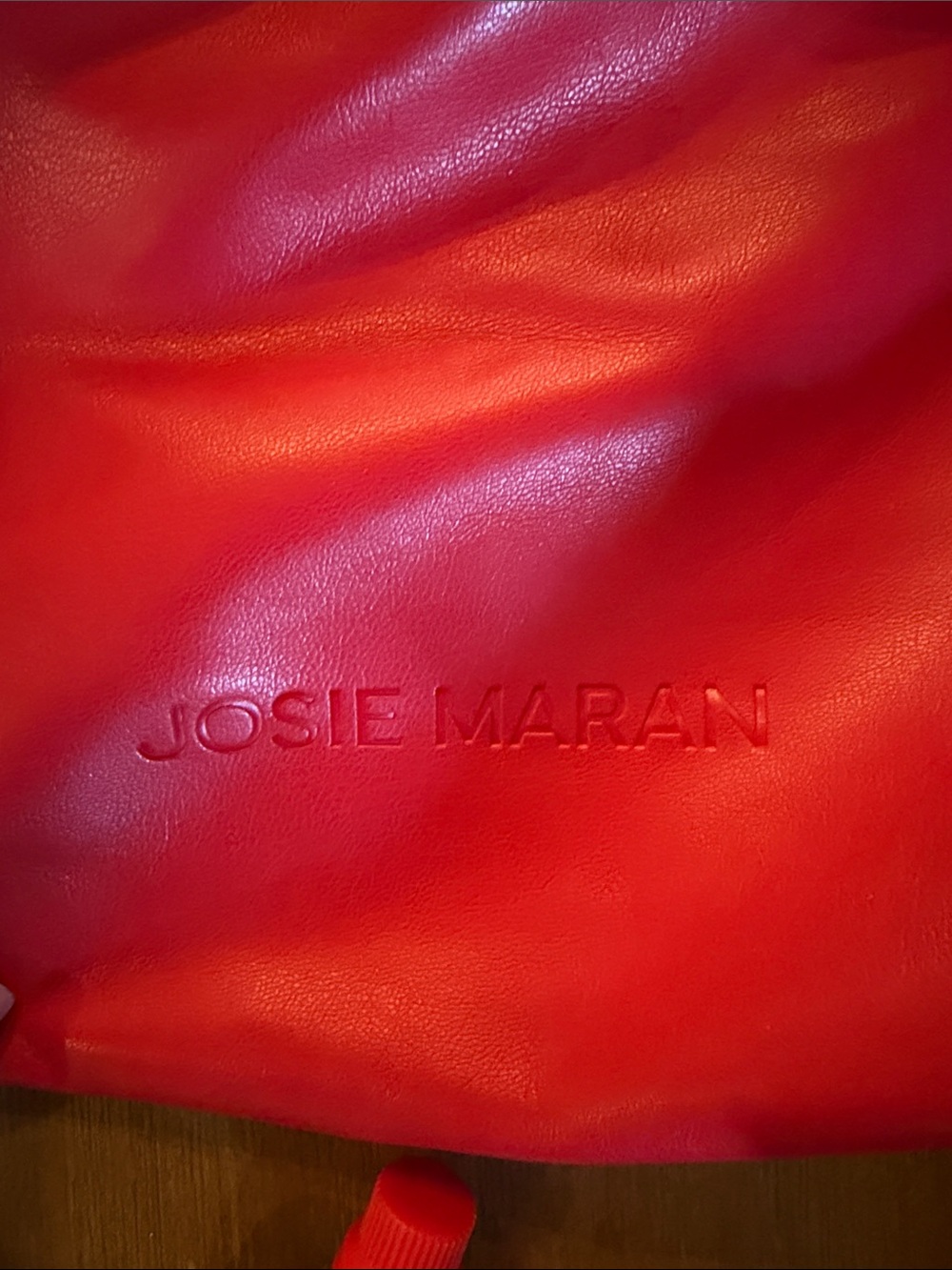 JOSIE MARAN Red Drawstring Cosmetic Pouch with Skincare Sachets - Picture 3 of 7